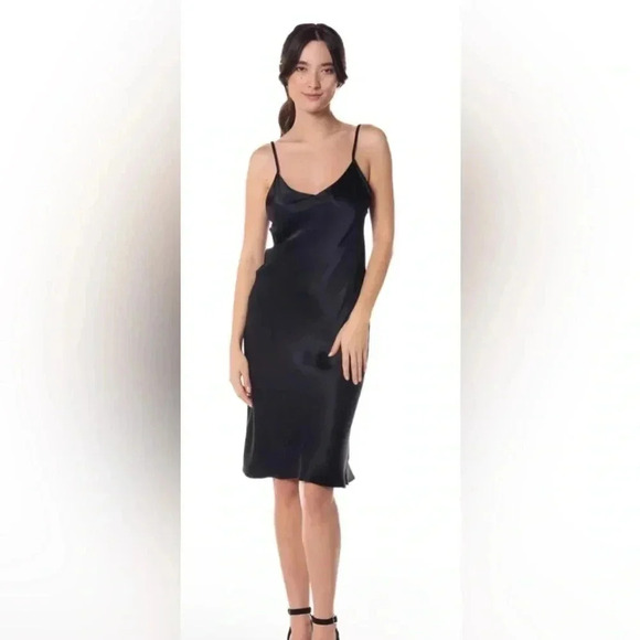 Christine Women’s Silk Lingerie Loungewear Blk Lydia Slip‎ Dress Chemise Sm NWOT - Picture 4 of 7